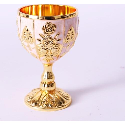 30ML Wine Glasses Champagne Glasses Retro Beverage Wine Cup Cocktail Cup Gold European Style For Bar Home Decor
