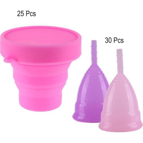 65 pcs Hot Wholesale Reusable Medical Grade Silicone Menstrual Cup Feminine Hygiene Product Lady Menstruation Copo BMC01YL