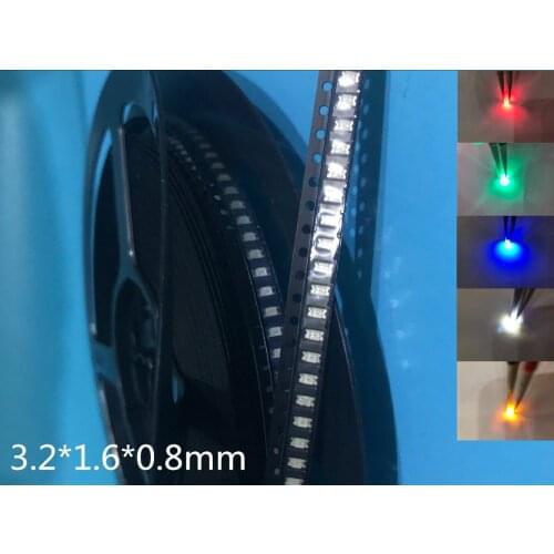 5Valuesx1000pcs =5000 SMD 1206 LED White, Red, Green,Blue,Yellow Ultra Bright SMD LED Diodes kit 1206 R/G/B/W/Y