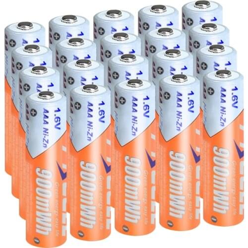 20pcs PKCELL 1.6v NI-ZN AAA battery 3a 900mWh AAA Rechargeable batteries NIZN recharge batteria for Flashlight remote control