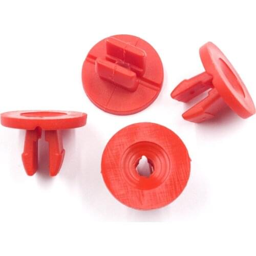 Kalili 100pcs Auto Nut Grommet Clips Bigs 9mm hole For Ford Red Plastic Fixed Grommet Car Fastener