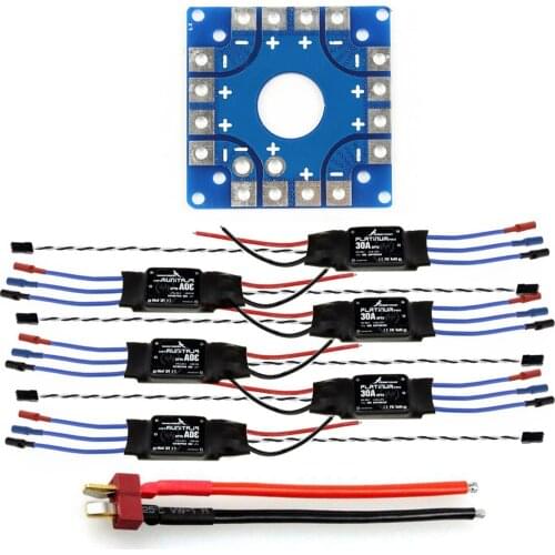 JMT Assembled Kit: 30A ESC + KK ESC Connection Board Connectors T Plug Wire for 6-Aix Drone Hexacopter