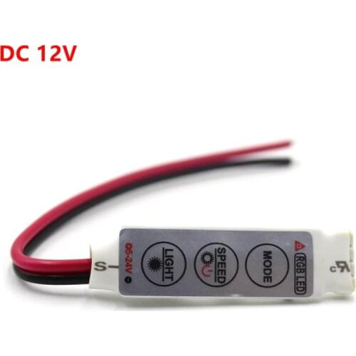 DC 12V 12A 3Keys Mini LED RGB Controller Dimmer Driver For RGB 5050/3528/2835/5730/5630/3014 SMD LED Strip Lights