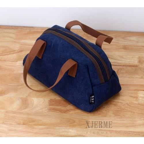 Small bag 2020 new simple literary canvas bag womens fashion literary handbag contrast color cloth mother small bag