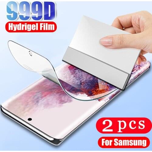 Soft full cover hydrogel film for samsung galaxy note 8 9 10 lite plus pro protective film phone screen protector Not Glass