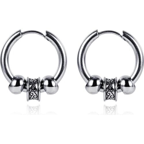 New Arrival Hip-hop Mens Stud Earrings Stainless Steel Jewelry Not Fade Drop Shipping