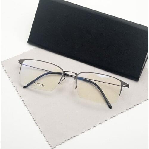 Oversized Titanium Rim Square Glasses Frame Business Men High Quality Eyewear No Screw Hand-made Myopia Optical Eyeglasses Frame