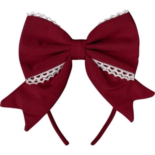 Wholesale women lace bow headband girls Solid color headwear ladys hair accessories ins elegant hairbands