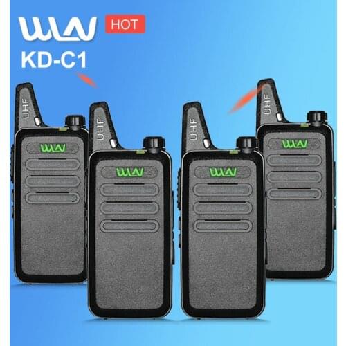 4PCS WLN KD-C1 Walkie Talkie Kids Mini Ham Amateur Radio Station UHF HF Transceiver Woki Toki USB Charger wln kd-c1