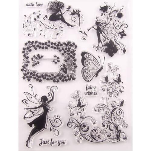 T1028 Silicone Clear Stamps for Scrapbooking butterfly Decoration Embossing Folder Craft Rubber Stamp Tools New
