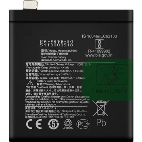 Replacement Battery 4000mAh BLP699 Li-ion Polymer Battery for OnePlus 7 Pro Mobile Phone Batteries