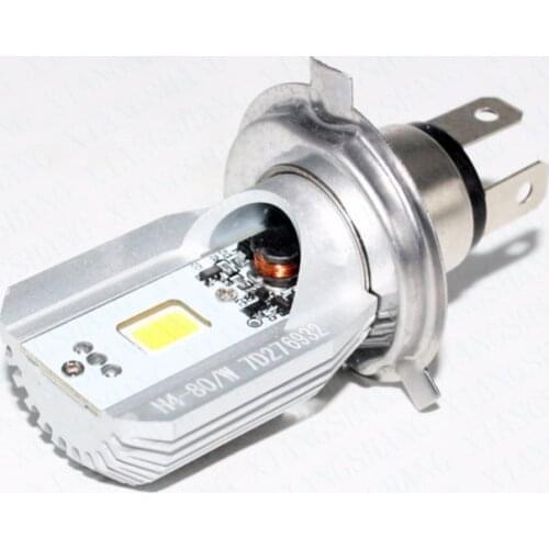 H4 Motorcycle Led Headlight 12W 1600LM COB Light HS1 Bulb 6000K Moto Moped Scooter Motorbike Head lamp White #M2S Headlamp