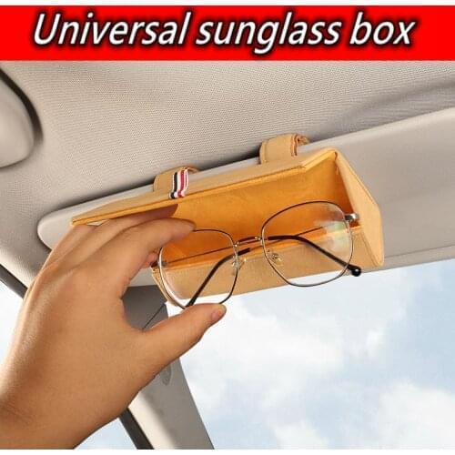Universal Car Sunglasses Case Sunglasses Box Sunglasses Holder Glasses Storage Box sunglass storage box for car