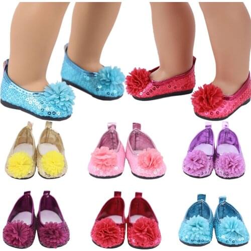 Doll Shoes High-quality Multi-color Group Flower Decoration For 18 Inch American & 43 Cm Baby reborn,our generation,accessories
