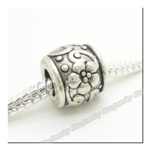 Vintage Ancient silver zinc alloy big hole Beads charms European bracelet DIY beads jewelry accessories