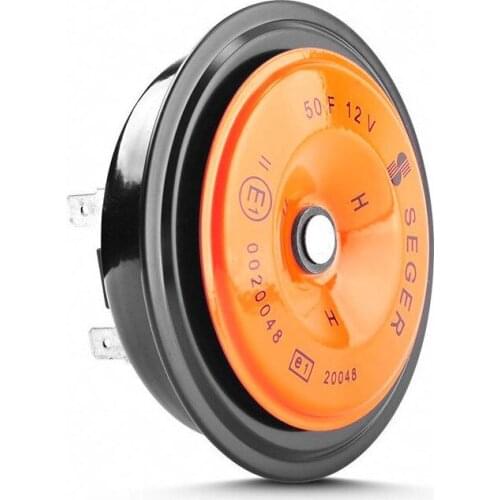 Disc Type Horn High Tone 12V 105-118dB(A) SEGER 50FI1200-02 Made In Turkey Original Serie Orange Black Passenger Car