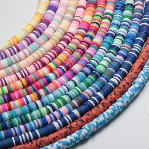 1 Strands Colorful 6Mm Rubber Polymer Clay Beads Spacer Beads for Jewelry Making Diy Accessories