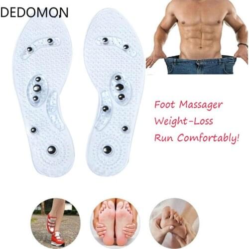 1Pair Shoe Gel Insoles Feet Magnetic Therapy Health Care for Men Comfort Pads Foot Care Relaxation Gifts