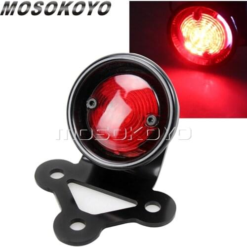 12v Motorcycle Element LED Vintage Stop Brake Light Rear Taillight w/ Mini Bracket For Harley Cafe Racer Chopper Bobber Custom