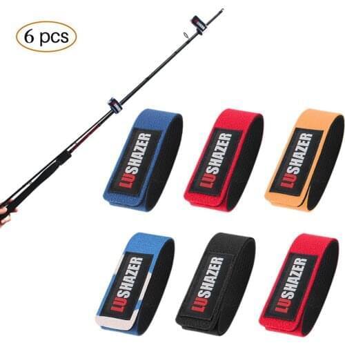2/6pcs Elastic Bandage Fishing Tools Rod Tie Strap Fastening Strap Belts Rod Tie Fish Tackle Iscas Tools Pesca Accessories