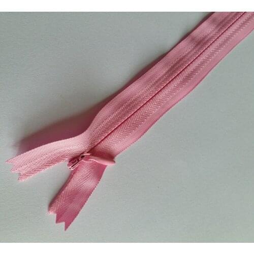 20pcs Pink Invisible zipper 28CM length Back cushion Skirt Hidden Zipper DIY Material for sewing/Garment accessories 3# Nylon