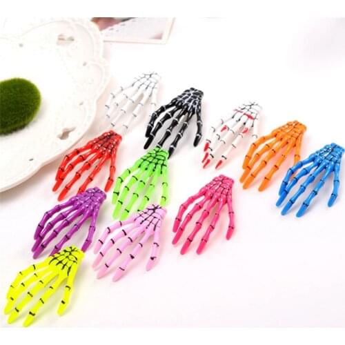 4Pcs/Lot New Halloween Gift Ghost Claws Girl Gothic Punk Zombie Skeleton Hand Hairpin Horror Barrette Hair Accessories for Women