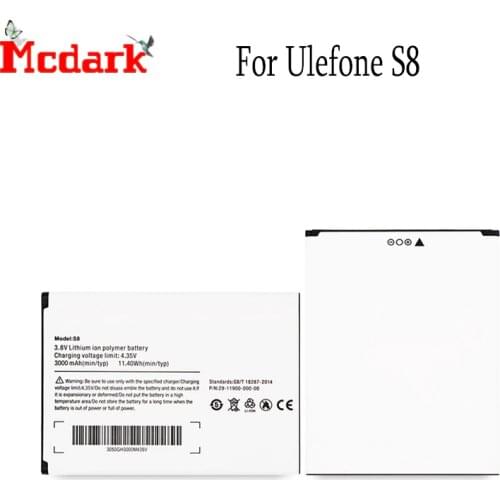 3000mAh For Ulefone S8 Battery For Ulefone S8 Pro Batterie Bateria Accumulator