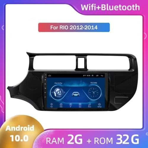 Android 10 video Multimedia Player 2.5D IPS Wifi Android intelligent car navigation with large screen for Kia Rio 2012 2013 2014