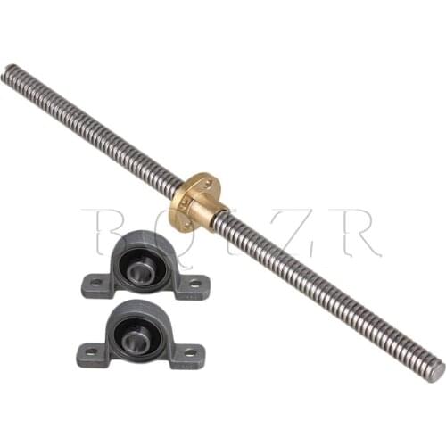 BQLZR 8x200mm 3D Printing Lead Screw 2mm 8MM Pillow Block Mounted Bearing Set