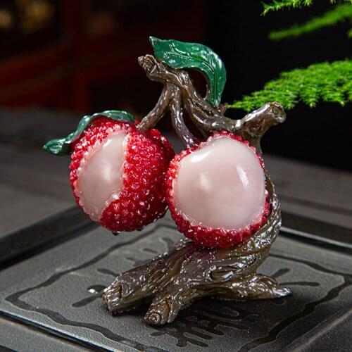 Tea pet ornaments watercolor red lychee coffee table boutique mini creative small ornaments exquisite home tea pets