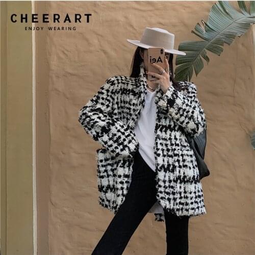 Женские твидовые пальто Cheerart China At AliExpress