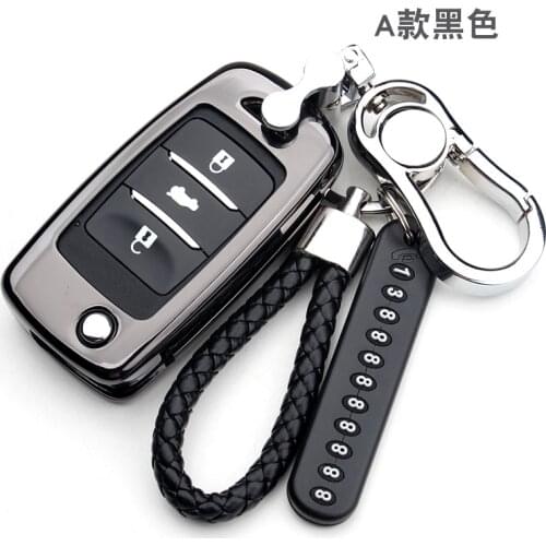 Car key cover case skin holder set protector fob for Changan CS75 EADO CS35 RAETON CS15 V3 V5 V7 remote key Galvanized Alloy