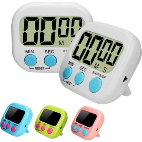 Digital Kitchen Timer Magnetic Backside Stand Countdown Alarm Mini LCD Big Digits Loud Alarm For Cooking Baking Sports Games