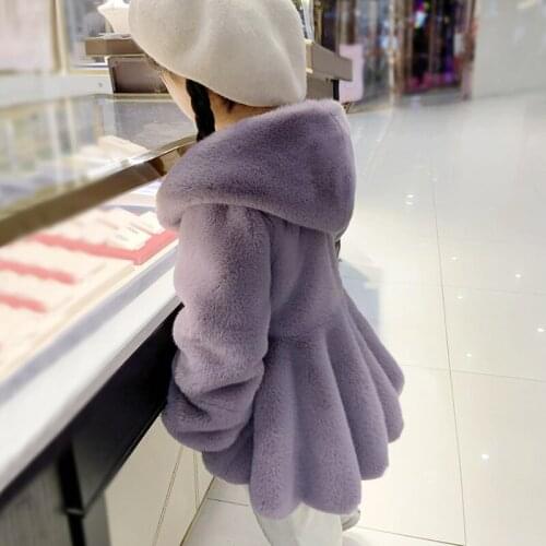 Children Warm Coat Winter 2020 New Faux Fur Girls Coats Midi Long Cotton Toddler Clothes Baby Girl Winter Clothes Thicken,#5691