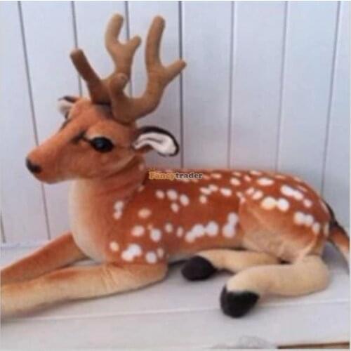 Fancytrader 47'' / 120cm Lovely Plush Giant Stuffed Simulation Spotted Sika Deer Toy, Nice Decoration, Free Shipping FT50175
