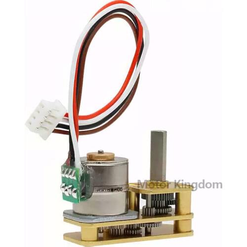 GM24-10 Mini 10mm Stepping Gear Motor DC5V 40ohm Precision Two-phase Four-wire Stepper Motor 7-shaped Flipped Output Shaft