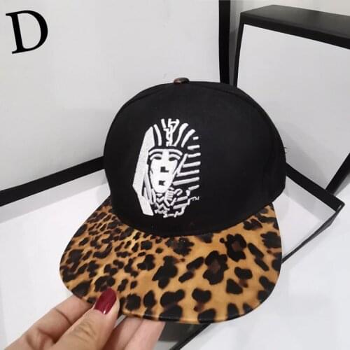 HT573 Fashion hip-hop personality baseball cap cartoon leopard print wild hat hip-hop hats adjustable outdoor sports caps