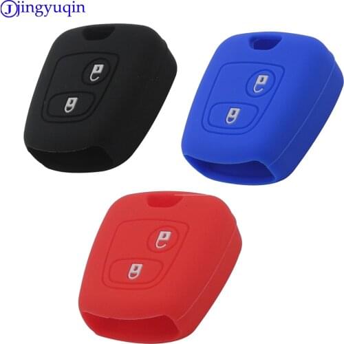 Jingyuqin New Remote Car Key Fob Silicone Case Cover Protector For Citroen C1 C2 C3 Pluriel C4 C5 C8 Xsara Picasso 2 Button