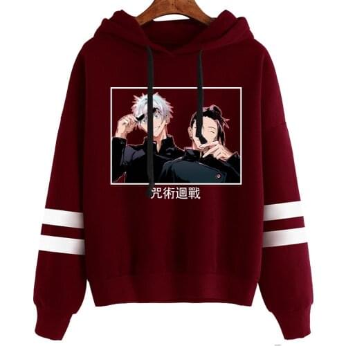 Jujutsu Kaisen Japanese Cartoon Anime Print Men Hoodie Anime Hoody Streetwear Tops