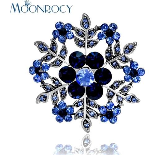MOONROCY Silver Brooches For Clothes