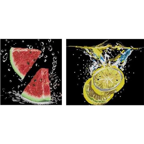 Fruit patterns counted 11CT 14CT 18CT DIY Cross Stitch Sets wholesale Cross-stitch Kits Embroidery Needlework