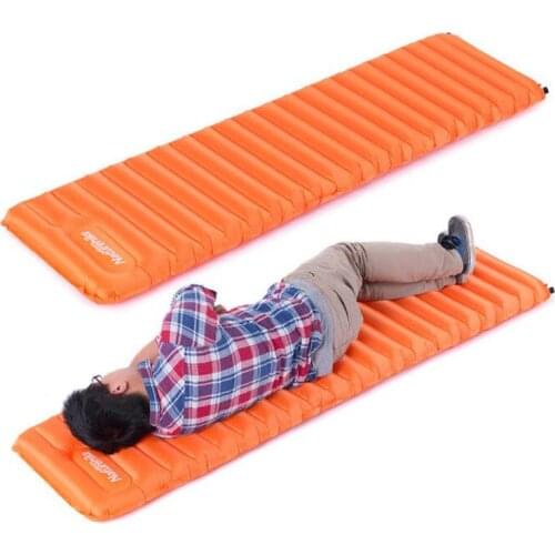 Air Mattress Ultralight Inflating Waterproof Dampproof Camping Mat Manual Outdoor Inflatable Hand Press Sleeping Pad Tent 1pcs