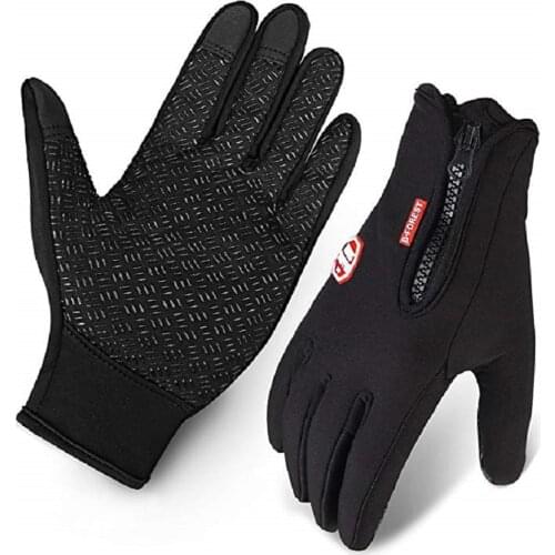 New Winter Thicken Warm Gloves For Men Women Outdoor Bike Warm Fleece Windproof Anti-slip Full Finger Touchscreen Gloves Mittens