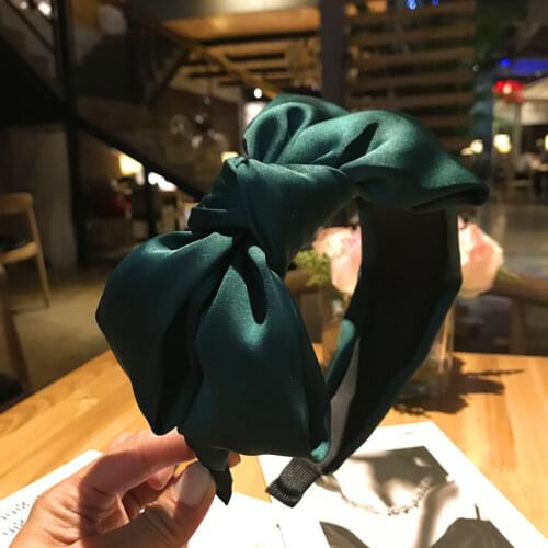 Retro Satin Ribbon Bow Headband Female Fashion Hair Knotted Hairband for Women Hair Hoop Bezel Girls Hair Accessories
