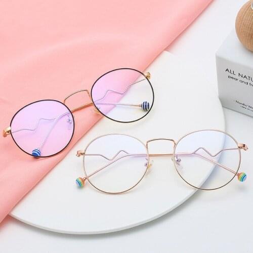 Blue Light Blocking Glasses Frame Men Women Computer Gaming Goggles Eyeglasses Optical Spectacle rainbow lollipop wave leg Frame