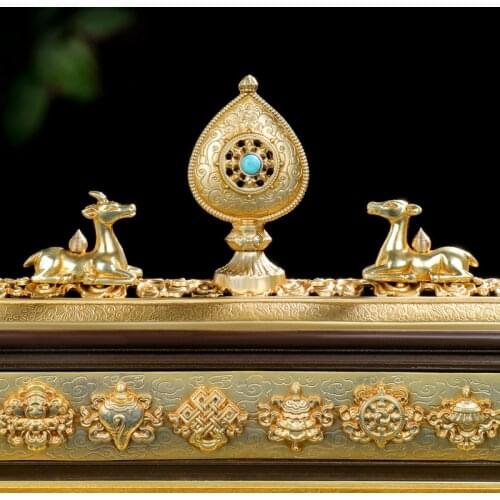 Tibetan incense burner pure copper horizontal xianglinwo incense burner household indoor incense box