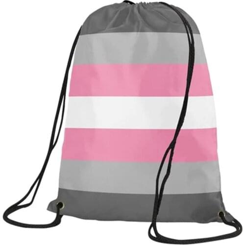 Demigirl Pride Drawstring Backpack High Quality Bag Logo 30x45cm Sports Decoration Promotion Home Holiday Business Gift