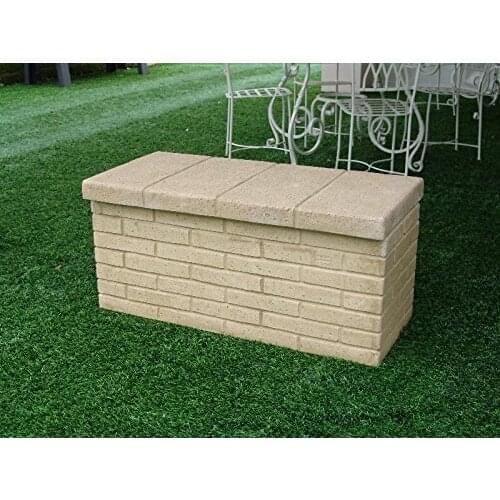 Bench linear IN stone veneer TARIM Tuff Bonfante 100x48x47