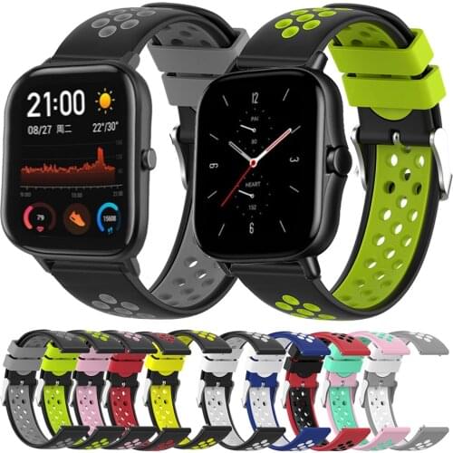 For Huami Amazfit GTS2 2E 2 Mini Strap 20mm Replacement Wristband For Amazfit Bip U Pro/Bip S/COLMI P8 Bracelet Watchband Correa