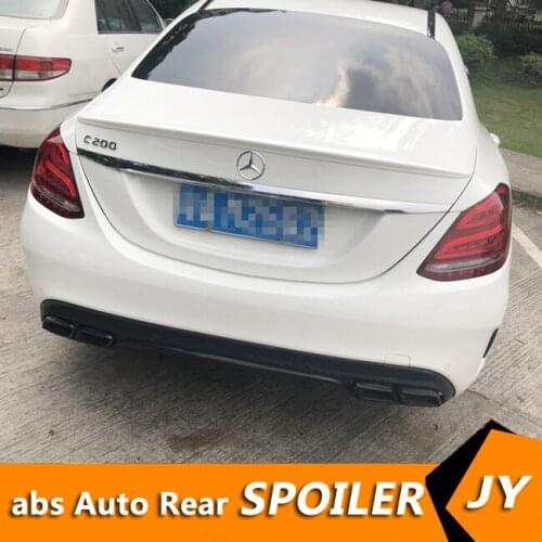 For Mercedes Benz W205 Spoiler 2016-18 C180/C200/C230 C-class spoiler YCK High Quality Car Rear Wing Color Rear Spoiler